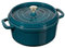 STAUB Gusseisen Bräter/Cocotte, Rund 20 cm, 2,24 L, Aromaregen Funktion, Für alle Herdarten geeignet, La Mer