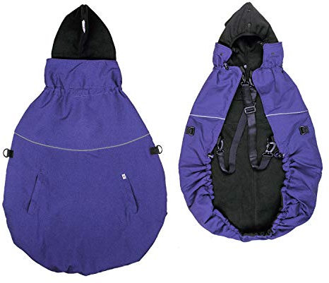 manduca by MaM® > Tragecover Flex < warmes & wasserdichtes Cover für Babytragen, einfach anzulegen (Winter Deluxe Dark Iris)