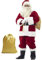 Ahititi Weihnachtsmann Kostüm Deluxe, Nikolauskostüm Santa Claus-Erwachsenenkostüm 10-Teilig 2XL