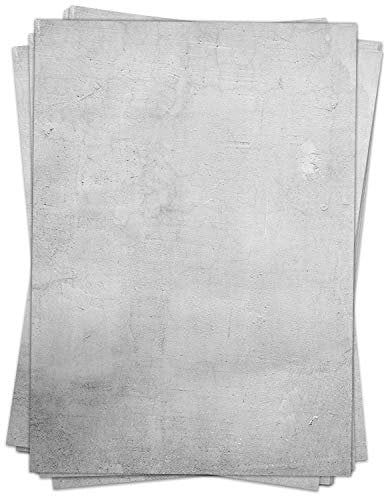 50 Blatt Briefpapier (A4) | Wandstruktur grau | Motivpapier | edles Design Papier | beidseitig bedruckt | Bastelpapier | 90 g/m²