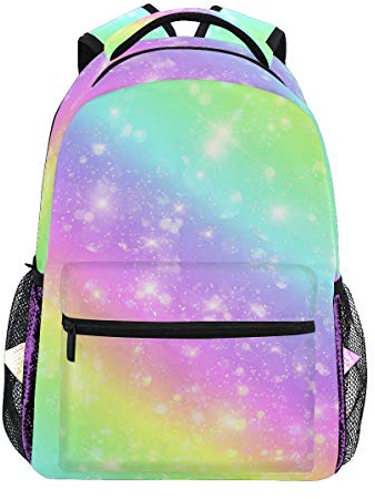 Children's Backpack, Schoolbag Teal Turquoise Tie Dye Large Capacity Students Bookbag Rucksack Knapsack for Boys Girls Adults Teen