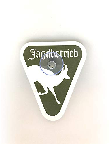 AllesKlaro® - Jagdbetriebschild mit Saugnapf - verschiedene Motive - Autoschild für KFZ Heckscheibe (Gams)