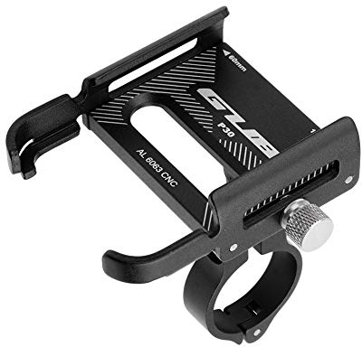 GUB P30 Fahrradhalterung aus Aluminium für 8,9 cm bis 19,1 cm (3,5 bis 7,5 Zoll) Geräte (schwarz)