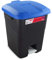 Tayg 430022 Treteimer mit schwarzem Boden und blauem Deckel, 50 l