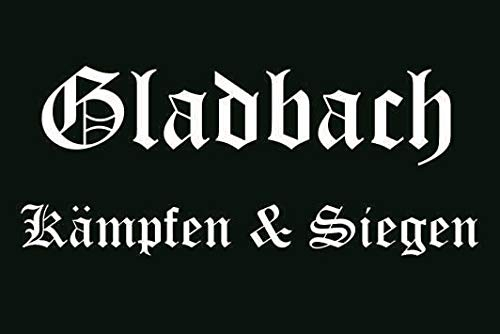 U24 Aufkleber Gladbach Kämpfen & Siegen Flagge Fahne 8 x 5 cm Autoaufkleber Sticker