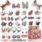 VEGCOO 36 Stück Baby Haarspangen Set Haarschmuck Mädchen, Haarsträhnen Haarnadeln, Haarklammern Geschenkbox für Kleinkinder Kinder als Geburtstag Weihnachten Kindertagsgeschenk
