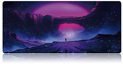 Bimormat Grand tapis de souris de jeu, 900 x 400 mm, XXL, sous-main, tapis de souris, améliore la précision et la vitesse (90 x 40 G27dongtian)