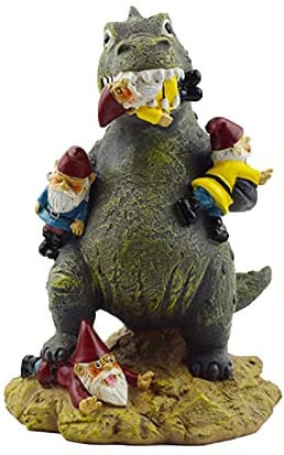 Vecksoy Le grand nain de jardin , décoration de jardin, statue d'extérieur pour terrasse, pelouse, cour, décoration artistique, cadeau de pendaison de crémaillère, cadeau de jardin (Dinosaure)