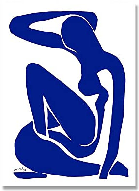 Rumlly Henri Matisse Blaue Frau Poster Kunstdruck Bild Abstrakte Retro Leinwand Malerei Schlafzimmer Wohnkultur Wandkunst Gemälde 40x60cm Rahmenlos