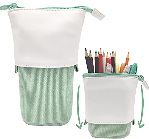 Retractable Federmäppchen Pop Up Pencil Case Briefpapierbeutel Phone Holder Stifte Etui Standing Pen Pouch Bag Mäppchen Große Segeltuch Federmappe