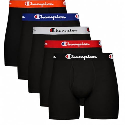 Champion Men's Everyday Cotton Stretch Boxer Briefs, 5-Pack