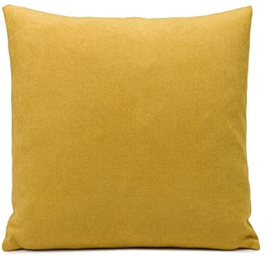 Gözze - Gefülltes Kissen mit Reißverschluss, Darco, 45 x 45 cm - Senf