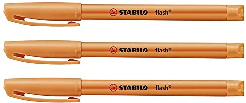 STABILO 3 Stück Textmarker Flash Edition Keilspitze 1-3,5 mm Orange
