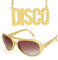 Boyigog 2 Stück Gold Kette & Brille 70er 80er 90er Rapper Hiphop Herren Kostüm für Cosplay Halloween Fasching Karneval Thema Party