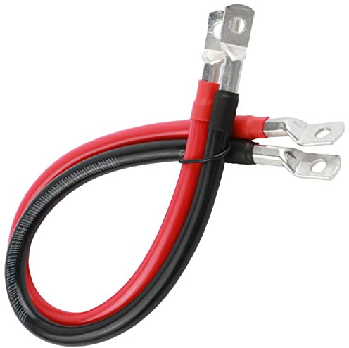 25mm² 170A Copper Battery Lead Power Strap Earth Bond Lead Cable M8 Positive/Negative