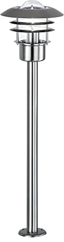 etc-shop Stehleuchte Außenleuchte Garten Wegeleuchte Laterne Stehlampe, Fernbedienung dimmbar, Edelstahl, RGB LED 3,5W 320Lm, LxBxH 22x22x80 cm