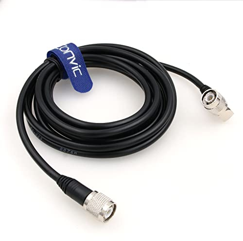 Eonvic GPS Antennenkabel Schwarz TNC zu TNC 90 Grad Flexibles Koaxialkabel RG223 für GNSS/GPS Empfänger (4M)