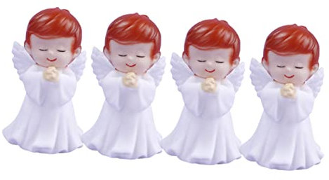 Toyvian 4stücke Teiliges Betende Engel-Figuren Aus Langlebigem Vinyl Kleine Engel Mit Flügeln Als Süße Wohnkultur Und Schreibstisch-deko Stabile Ornamente Für Schlafzimmer Büro Und Partyde