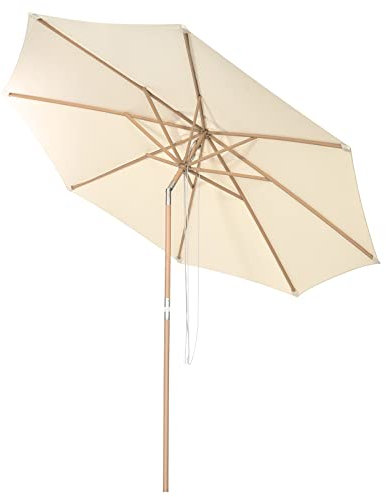 COSTWAY Sombrilla Terraza Exterior 3 m/2,7 m, Altura Regulable, Parasol Jardin con Inclinación de 60°, Sombrilla Playa con 8 Varillas, Techo de Venticación, Patio Terraza Jardin Playa (3 m)