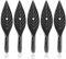 Fayesia Black Hooks - Blacksmith Handcrafted Decorative Wall Mounted Coat Hooks for Hanging Coats, Towels, Bags, Keys and More - Screws Included - Set of 5 (Leaf)