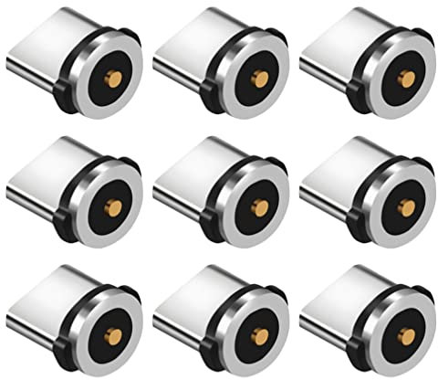 FOMIYES Cargadores USB Adaptador Magnético USB-C De Repuesto 9 Uds. Cable Tipo C Adaptador De Cargador Magnético Punta De Repuesto Conector Adaptador De Cable De Teléfono Magnético