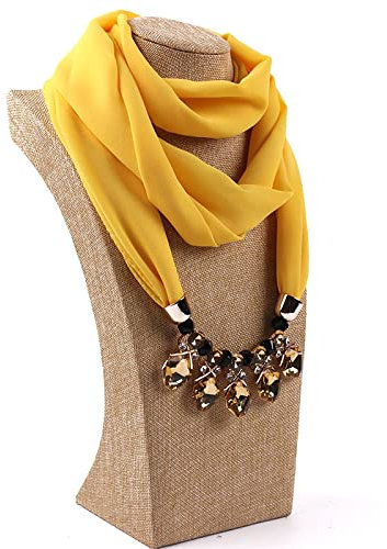 Damen Schal Ethno Chiffon Anhänger Schmuck Halskette Schal Schal Schals,1,180x48cm