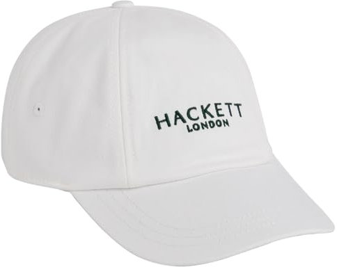 Hackett London Herren-Selvedge-Schalmütze, Weiß (Canvas White), Einheitsgröße
