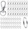 DAGORD 200 Stück Karabiner Schlüsselanhänger Ringe Schlüsselringe mit Karabiner Klein Schlüsselkarabiner Kleine Karabinerhaken mit Drehgelenk für Taschen Schlüsselbänder Basteln - Silber