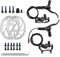 ZOOM Ebike Hydraulisches Scheibenbremsen-Set: HB-876E 4-Kolben, Power-Off-Brems-Kit mit 2-Pin-Sensor, inklusive 160-mm-Rotoren und Montageadapter
