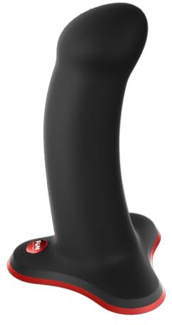 FUN FACTORY Dildo AMOR (nero) - Piccolo dildo con ventosa, prodotto in Germania, giocattolo sessuale stimolante per donne e uomini, realizzato in 100% silicone medico, delicato sulla pelle e inodore