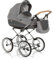Kinderwagen-Set 2 in 1 Retro inkl. Sportsitz - 11 Teile - in 5 Farben