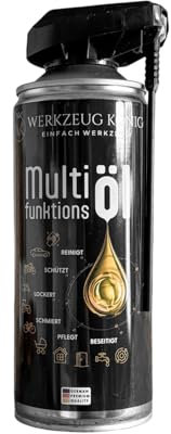 Werkzeug König Premium Multifunktionsöl 400ml, Multiöl, Multi-Spray, Wartungsöl, Universalöl, Multi, Rostlöser, Kriechöl, Pflegemittel, Schmierstoff Korrosionsschutz mit 2-Wege Sprühkopf 27,98 EUR/L