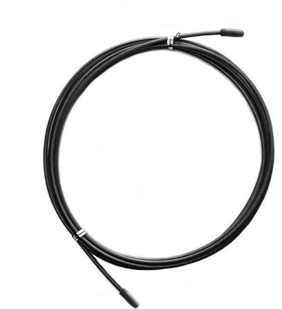 Câble de rechange pour Corde à sauter Cross Training, câble en acier avec revêtement en PVC, longueur 2,8m, épaisseur 2,5mm compatible avec d'autres marques (Noir, 2,5mm)