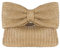 GMYIAK Women'S Woven Straw Clutch Bag With Elegant Bow Handle Versatile Evening Handbag for Party Ceremony (Gold)