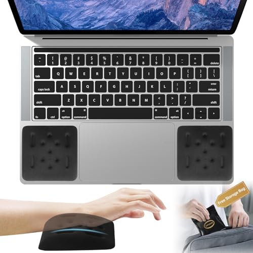 Upgraded Wrist Rest for Laptop, Ergonomic Memory Foam Laptop Wrist Pads for Computer Keyboard, Wrist Support Cushion for Typing (Black)