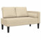 vidaXL Chaiselongue, Indoor Lounge Sofa mit Kissen, Gepolsterte Recamiere für Wohnzimmer Schlafzimmer Büro, Relaxliege Couch, Creme Stoff