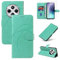 Coque Compatible avec Xiaomi Redmi 14C / Poco C75 / Redmi A4 5G avec 1 Pièce Protection Écran en Verre Trempé, Housse PU Cuir à Rabat Flip, Étui Support et Portefeuille Fonction (Vert)