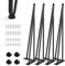 Lot de 4 pieds de table en épingle à cheveux - 3 barres - Pieds de meubles en métal avec protection de sol - Hauteur : 40 cm - Pour tables basses, tables basses, bureaux, tables à manger