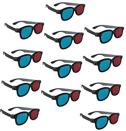 Angoily 20stücke Rot Blau Filmbrille Videobrille Brille Film Tool Rot Blau Brille