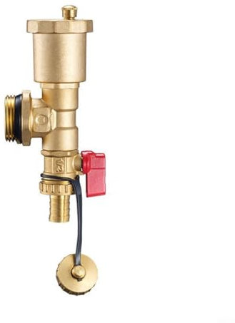 WIIYENA Collecteur de chauffage par le sol, unité de ventilation automatique, distributeur d'eau entièrement en cuivre, pour système de chauffage au sol (rouge)