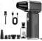 Compressed Air Duster, Mini Vacuum Cleaner Electric Air Duster Super Power Turbo Fan Stepless Speed Adjustable Blower & Vacuum 2-in-1 with Cleaning Brushg for Cars Keyboards Sofas Home Outdoor