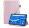 Rosbtib Custodia per Lenovo Tab M10 FHD Plus 2020/Tab K10 Modello TB-X606F/X606X/X6C6F 10.3, Custodia in pelle PU ricamata a scacchi con cinturino, supporto e pulsante magnetico, Rosa