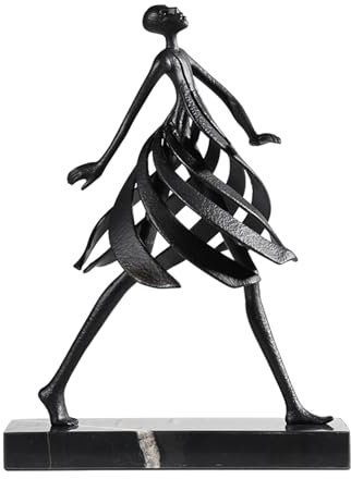 JBTBIHIG Figuren Abstrakte Statue Mädchen für Wohnkultur Aluminium Metall Figuren Rock Mädchen Ornament Skulptur und Statue Wohnkultur Tisch Mittelstück für Halle