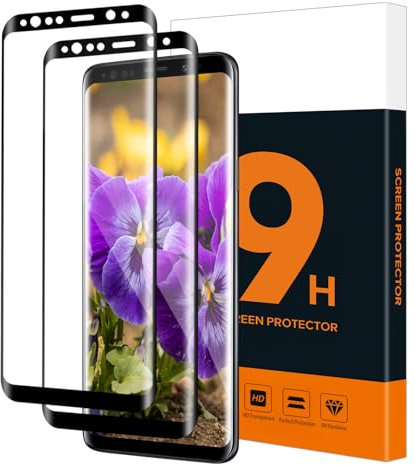Carantee Verre Trempé pour Samsung Galaxy S9 Plus, 2 pièces 9H Dureté protection écran, à l'épreuve des bulles, 3D Couverture Totale, Haute Sensibilité, Haute définition S9 Plus vitre protection
