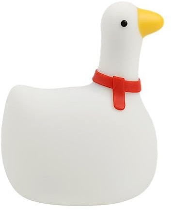 NUOBESTY USB Aufladbare Silikon Gans für Kinderzimmer Dimmbar Warmweiß LED Lampe für Junge Mädchen als Dekoration oder