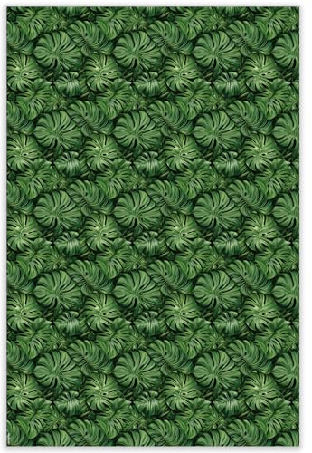 mubusi Alfombra Vinílica - Modelo Monstera 180x270 cm - Varios Tamaños, 25 Medidas Disponibles - Alfombras PVC Grandes - Alfombra de Cocina, Pasillo y Salón