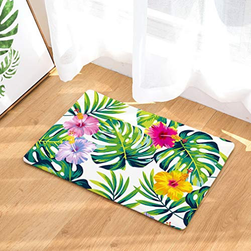 Nunbee Fußmatte Druck Designe Anti Rutsch Unterlage Wasseraufnahme Praktische Teppich Schmutzfangmatte Haustür Flur Innenbereich Aussen Lustig, Blume 3 40 * 60cm