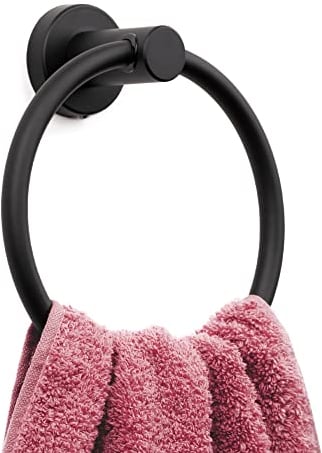 Marmolux Acc - Porta asciugamani bagno nero opaco | Portasciugamani moderno per parete del bagno | Acciaio inossidabile SUS304 | Portasciugamani da bagno | Set di accessori per il bagno nero.