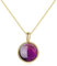 COAI Geschenkideen Damen 925s Halskette mit Medaillon Anhänger Kristall Anhänger aus Amethyst