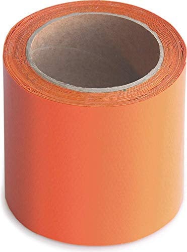 Wupsi PVC-Planen-Reparaturband - Klebeband zur Reparatur von Löchern & Rissen an LKW-Plane, Anhängerabdeckung, Markise & Zelt - Orange, 10 cm X 5 m